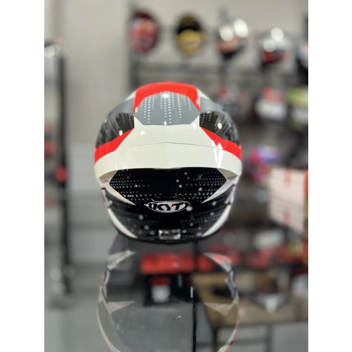 TT-COURSE KASK GEAR SİYAH KIRMIZI ŞEFFAF VİZÖRLÜ