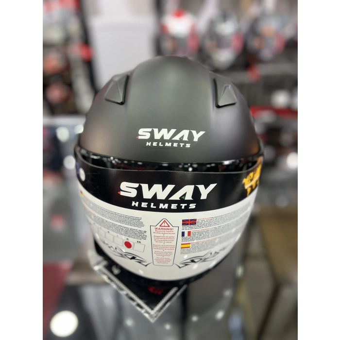 SW 765 MATT SİYAH GÜNEŞ VİZÖRLÜ (ŞEFFAF VİZÖRLÜ)