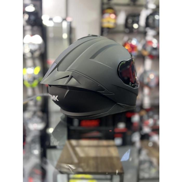 Typhoon Solıd Mat Kapalı Kask Şeffaf Vizörlü