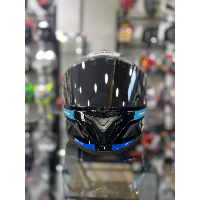 Typhoon Thorn Mavi Kapalı Kask Şeffaf Vizörlü