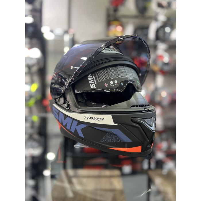 Typhoon Thorn Turuncu Kapalı Kask Şeffaf Vizörlü