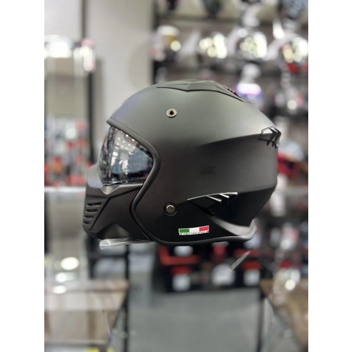 Tokyo Mat Siyah Modular Motosiklet Kaskı Motozilla