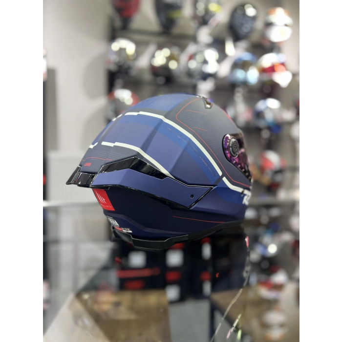 Helmets Thunder 4 R25 Mavi Şeffaf Vİzörlü
