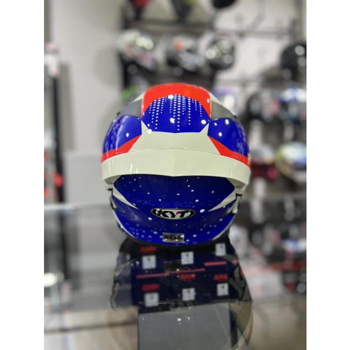 TT-COURSE KASK GEAR MAVİ KIRMIZI ŞEFFAF VİZÖRLÜ