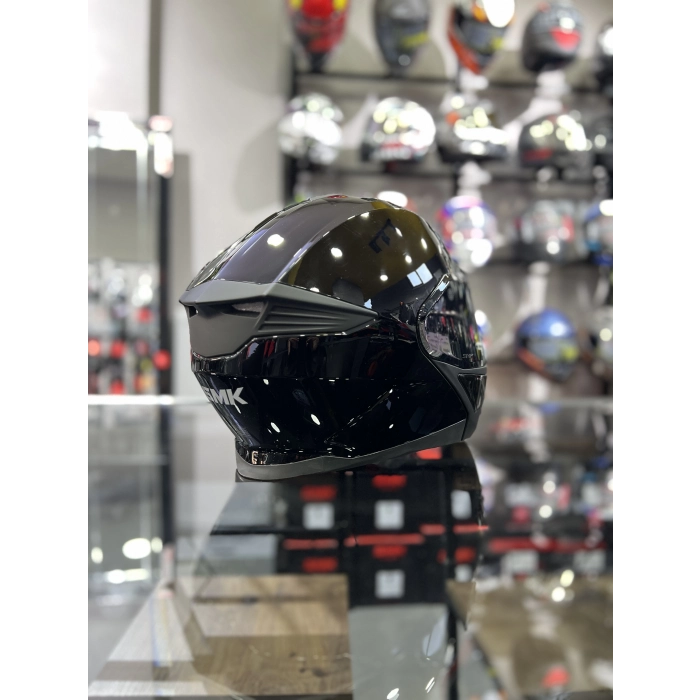 GULLWİNG PARLAK SİYAH ÇENE AÇILIR KASK ŞEFFAF VİZÖRLÜ