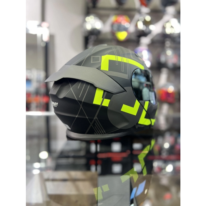 Sarı 912 Çene Açılır Kask Renkli Vİzörlü (+1 Şeffaf Vizör)