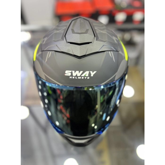 Sarı 912 Çene Açılır Kask Renkli Vİzörlü (+1 Şeffaf Vizör)