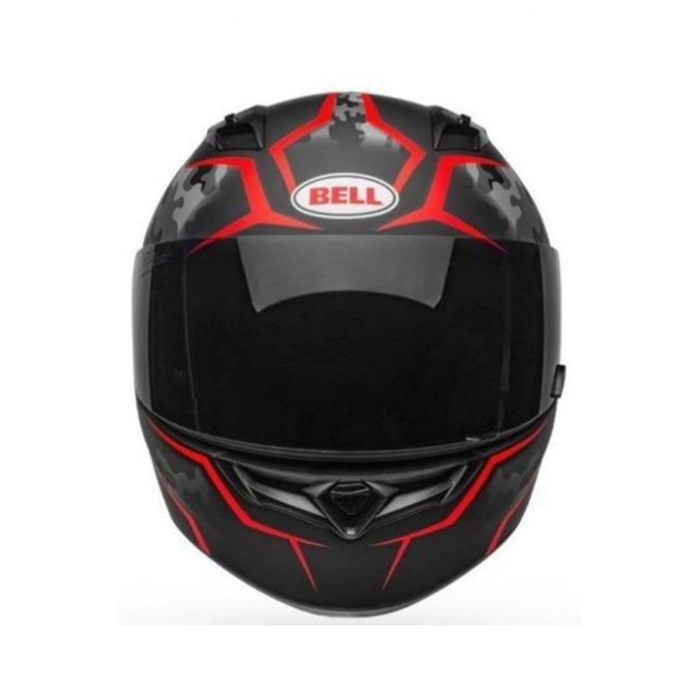Stealth Camo Matte Black - Red Motosiklet Kaskı Kapalı