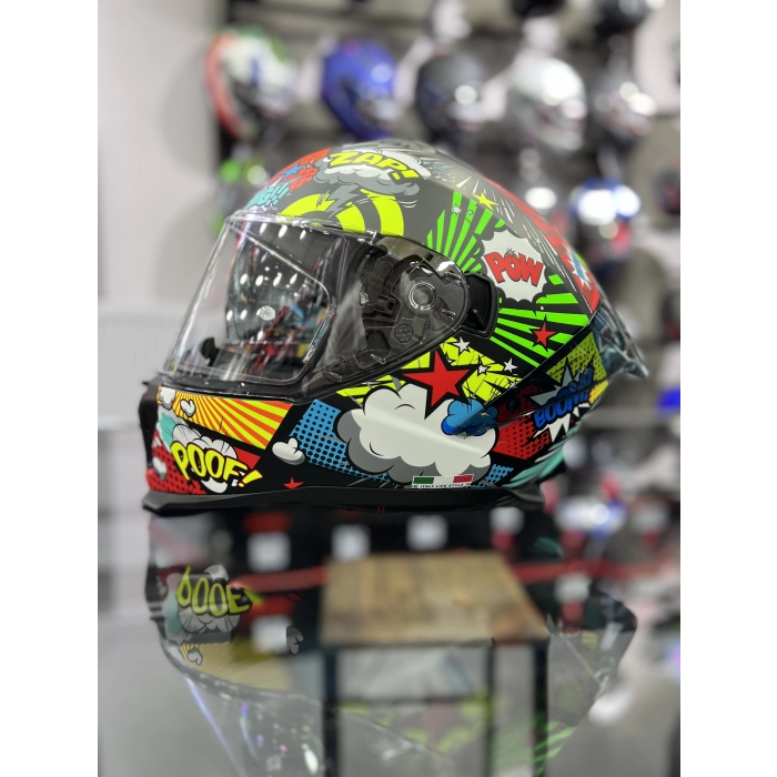 865 Colorful Kapalı Kask Güneş Vizörlü