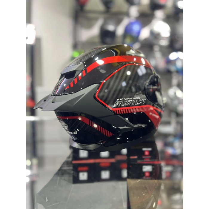 871 Fire Siyah Vizörlü Kapalı Kask