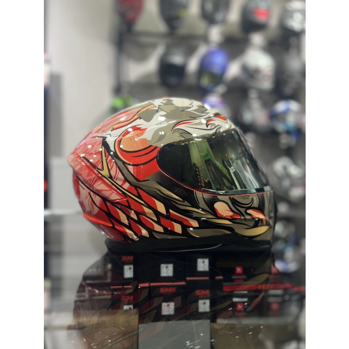 869 Wild Gold Vizörlü Kapalı Kask