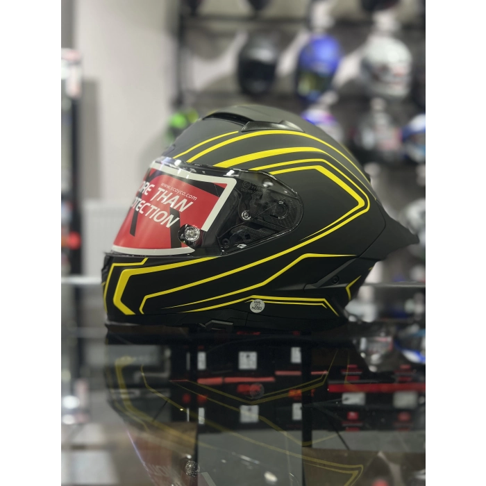 871 Flash Sarı Siyah Kapalı Kask