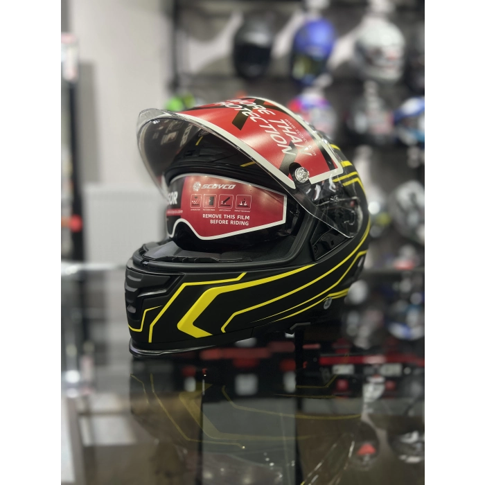 871 Flash Sarı Siyah Kapalı Kask