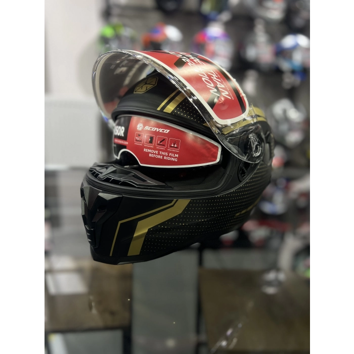 869 Blade Siyah Sarı Kapalı Kask