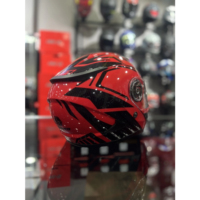 868 AZRAEL KIRMIZI ÇENE AÇILIR KASK