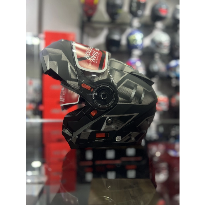 868 SPACE SİYAH ÇENE AÇILIR KASK