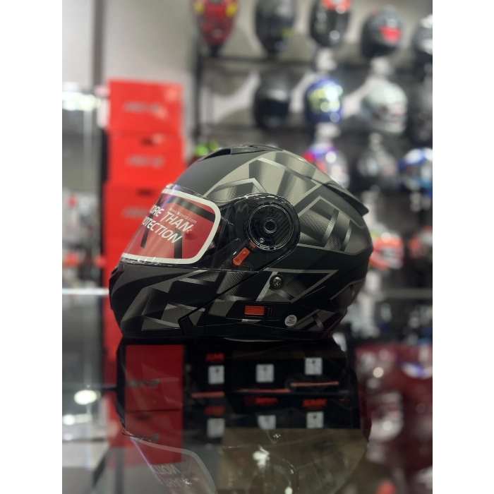 868 SPACE SİYAH ÇENE AÇILIR KASK