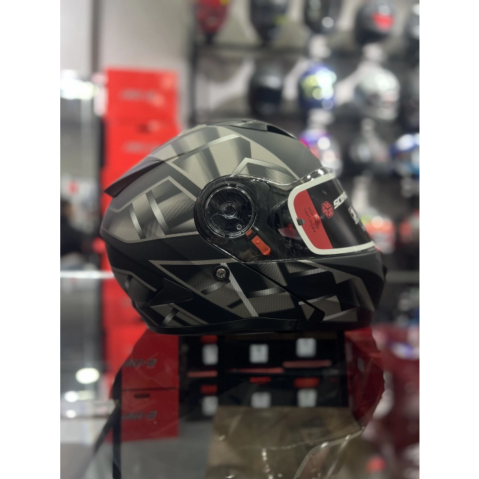 868 SPACE SİYAH ÇENE AÇILIR KASK