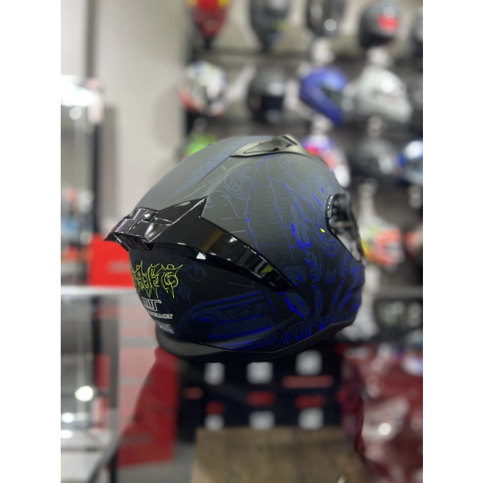 801 Navy Mavi Kapalı Kask Ayna Vizrölü