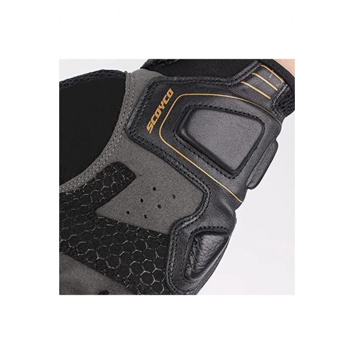 Mc109 Karbon Fiber Korumalı Yazlık Eldiven Siyah-gri