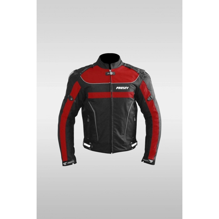 186 Hörgüçlü 4 Mevsim Motorcu Montu Kırmızı