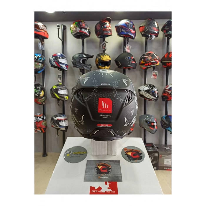 Helmets Street Fighter Hellish B2 Mat Gri Modüler Çene Kask