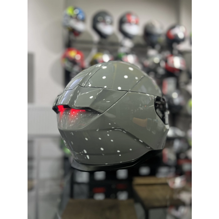 Skwal i3 Nardo Gri Ledli Kask (+1 Siyah Vizör)