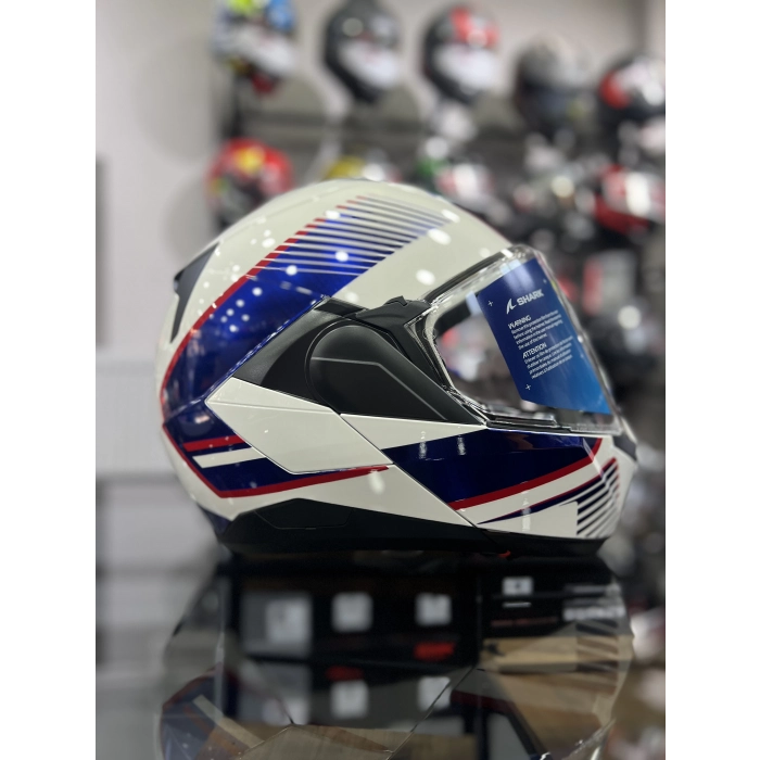 OXO SIKTER BEYAZ MAVİ ÇENE AÇILIR KASK