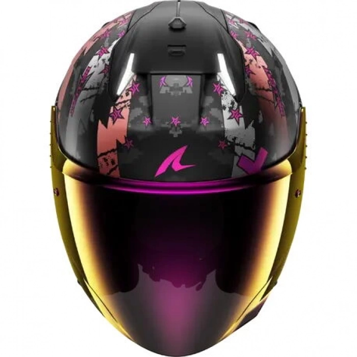 Skwal i3 Jet Hellcat Yarım Kask Iridyum Vizörlü (+1 Şeffaf Vizör)