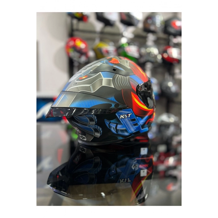 TT-REVO MAGNET MATT KASK ŞEFFAF VİZÖRLÜ