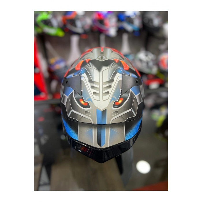 TT-REVO MAGNET MATT KASK ŞEFFAF VİZÖRLÜ