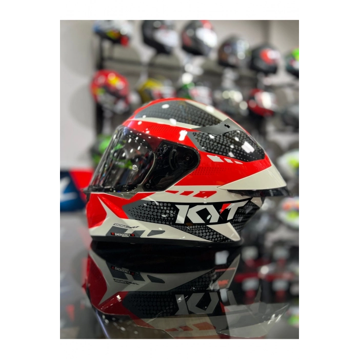 TT-REVO GEAR KIRMIZI SİYAH ŞEFFAF VİZÖRLÜ