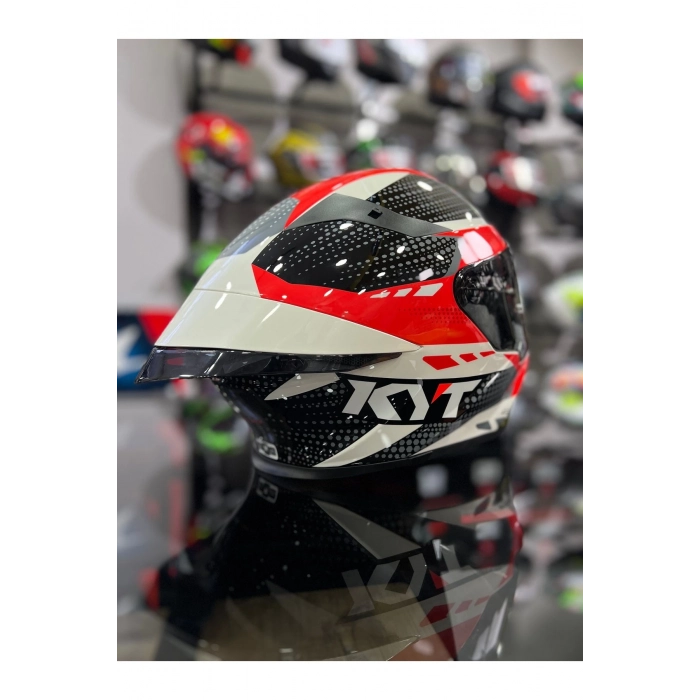 TT-REVO GEAR KIRMIZI SİYAH ŞEFFAF VİZÖRLÜ