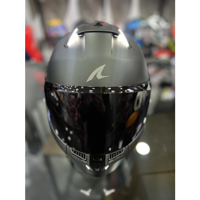 Skwal i3 Dark Shadow Mat Siyah Siyah Vizörlü(+1 Şeffaf Vizör) Ledli