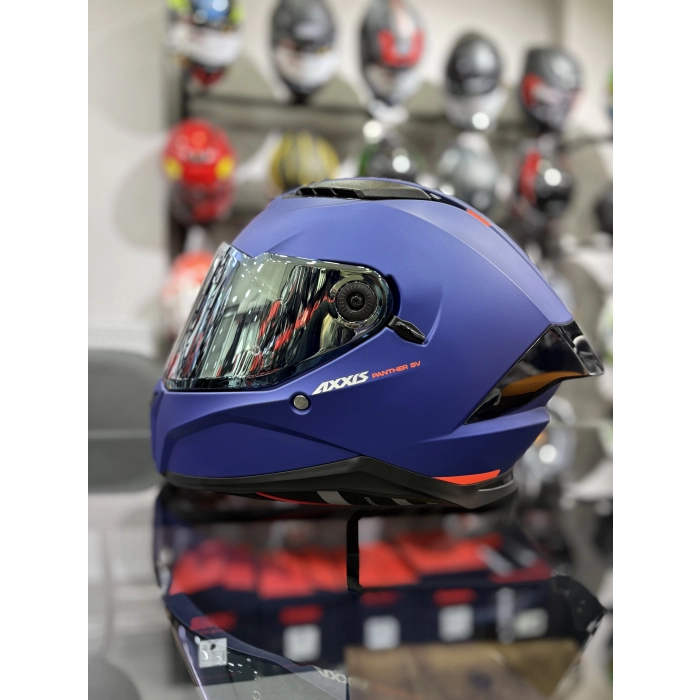 Panther Mat Lacivert İridyum Vizörlü (+1 Şeffaf Vizör)