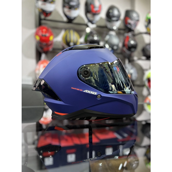 Panther Mat Lacivert İridyum Vizörlü (+1 Şeffaf Vizör)