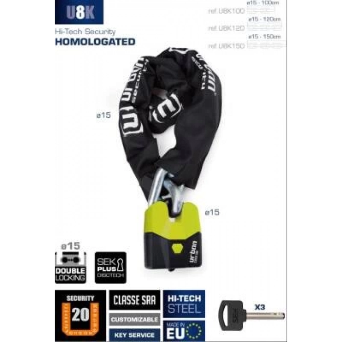 U8K150 14MM SRA SINIFI ZİNCİR KİLİT