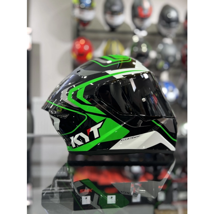 TT-Course Overtech Kapalı Kask Siyah Vizörlü(+1 Şeffaf Vizör)
