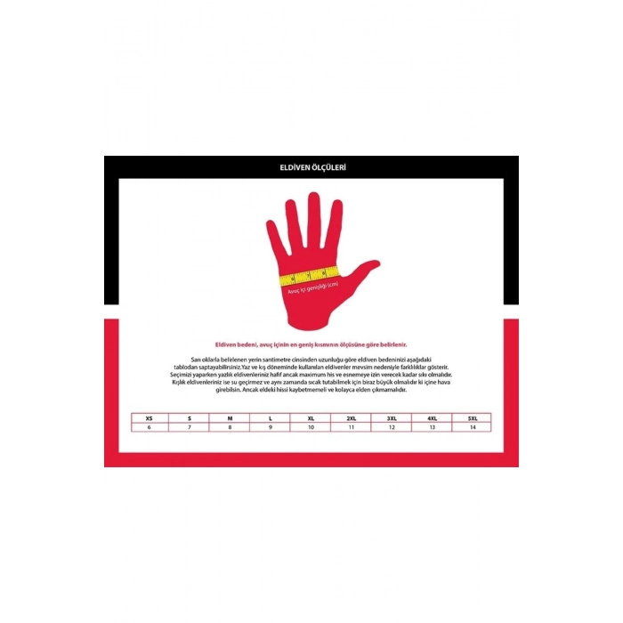 Unisex Kırmızı Siyah Yazlık Korumalı Eldiven Mc58