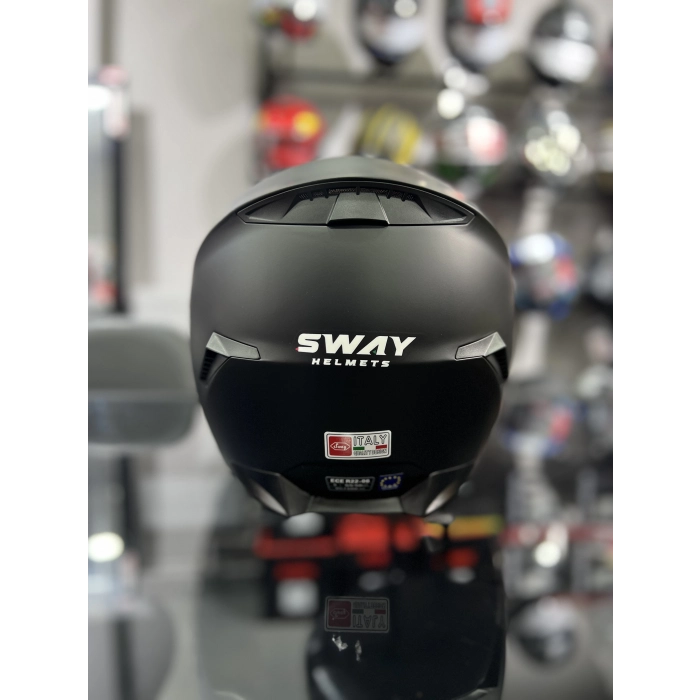 820 Mat Siyah Ayna Vİzörlü Kapalı Kask