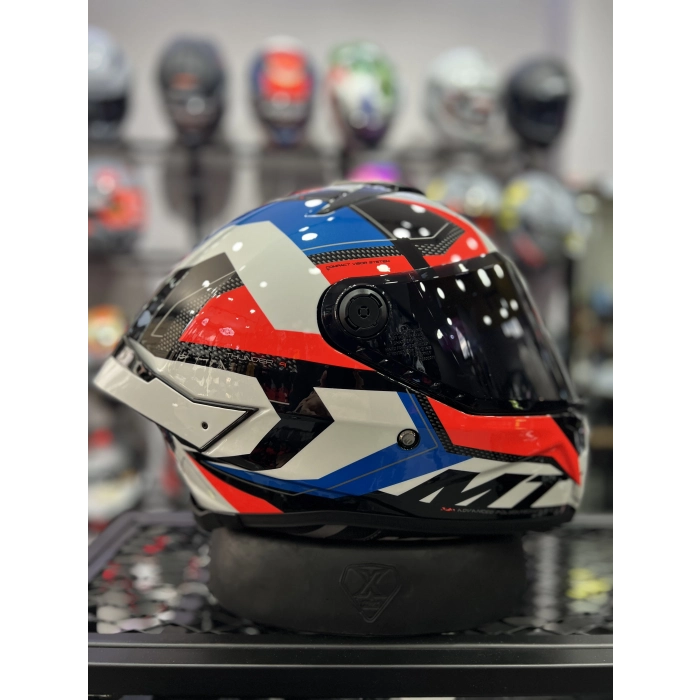 THUNDER 4 VALIANT MAVI BEYAZ (ŞEFFAF VİZÖRLÜ)