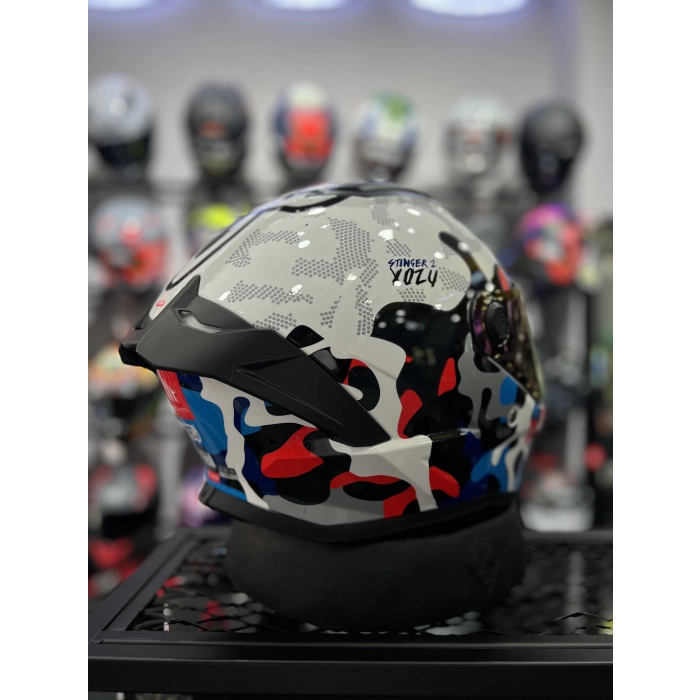 Helmets Stinger 2 Yozu İridyum Vizörlü (+1 Şeffaf Vizör)