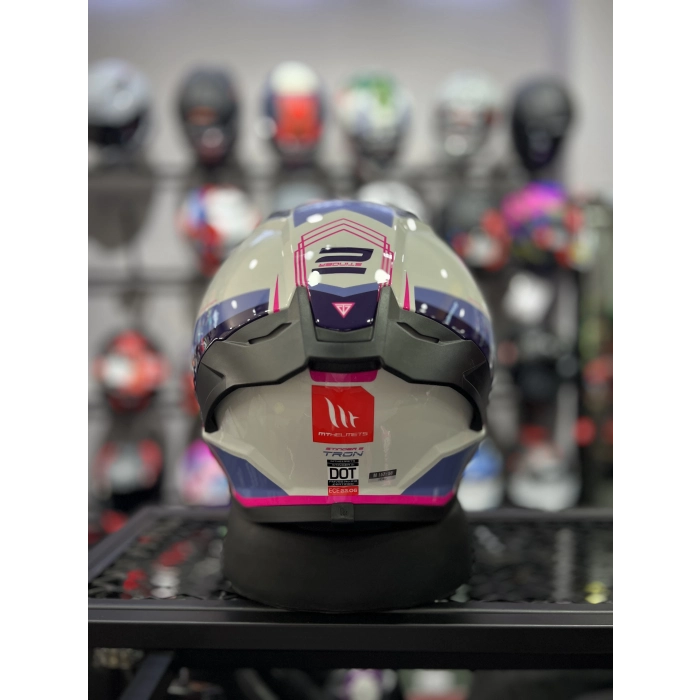 Helmets Stinger Tron Parlak Kask (Şeffaf Vizörlü)