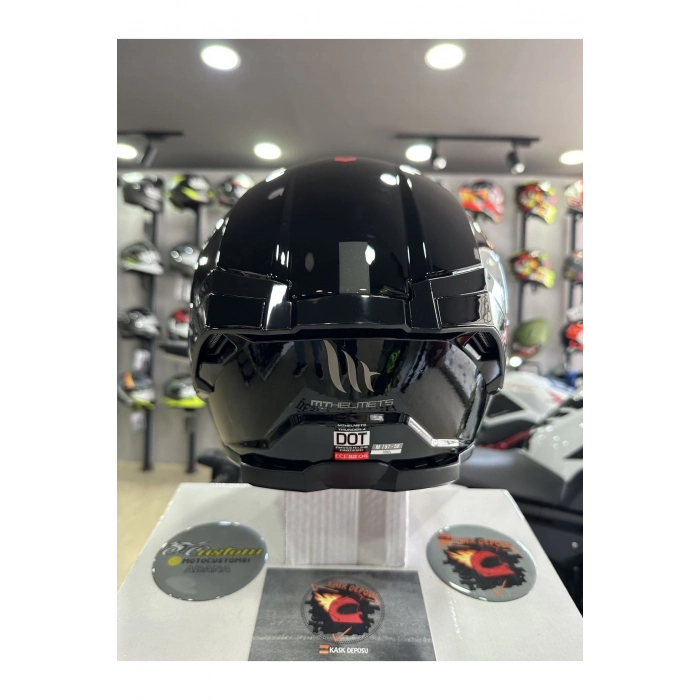 Helmets Thunder 4 Sv Parlak Siyah Motosiklet Kaskı