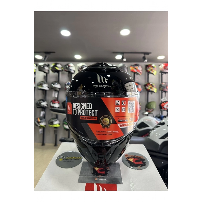 Helmets Thunder 4 Sv Parlak Siyah Motosiklet Kaskı