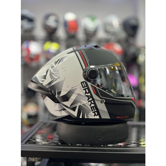 Braker Charm Mat Beyaz Şeffaf (+1 Ayna Vizör)