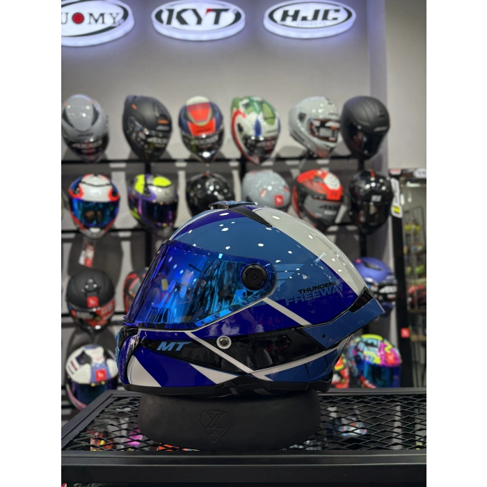 THUNDER 4 GLOSS BLUE KASK (ŞEFFAF VİZÖRLÜ)