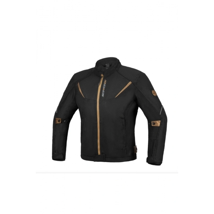 Jk194 Yazlık Fileli Motosiklet Montu Siyah/gold