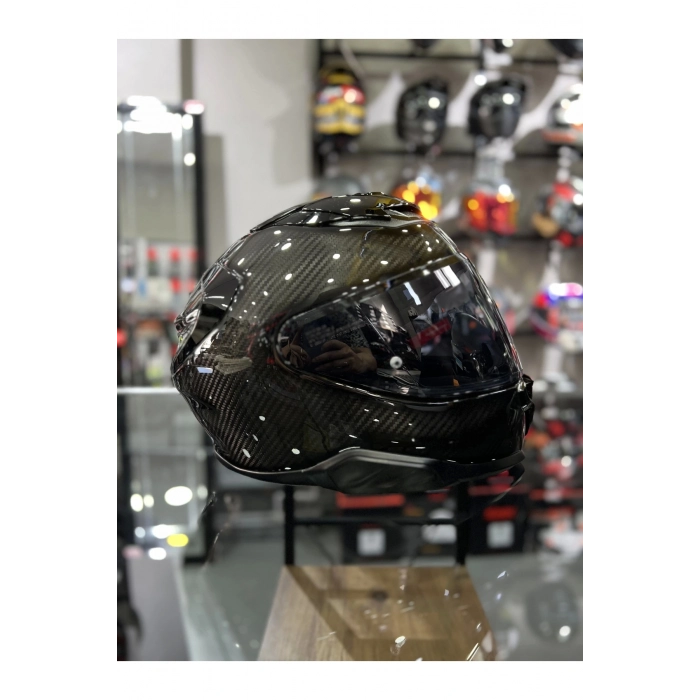 F71 Kask Karbon Siyah Şeffaf Vizörlü