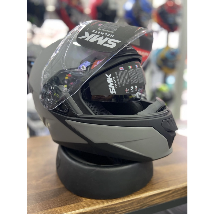 GULLWING MAT GRİ ÇENE AÇILIR KASK